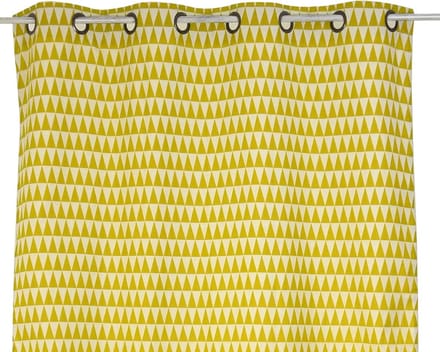 Gordijn geometrisch oogjes, polyester, 135 x 260 cm