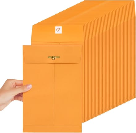Kraft Enveloppen - Catalogus Envelop Gesp Envelop - Documenten Opbergen - Dubbele Afdichting - 127 x 218 cm - Geel