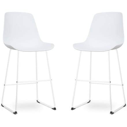 Nolon Nino-Pip barkruk wit - wit onderstel 75 cm - set van 2
