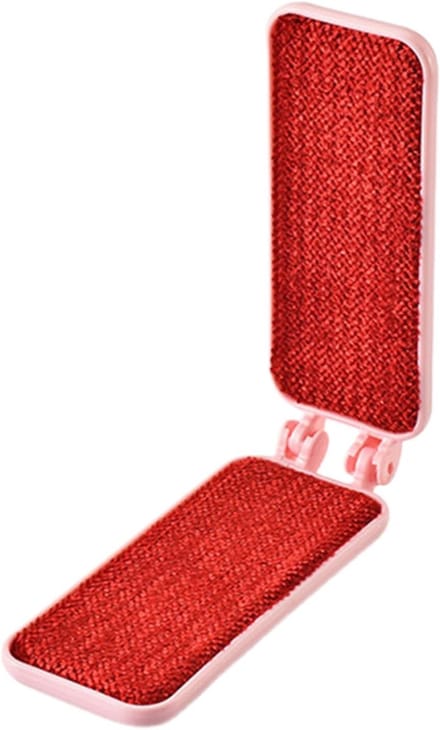 Compacte Pluisroller - Herbruikbare Verwijderaar - Kleding Onderhoud - Opvouwbaar Ontwerp - 12 x 5 cm - Roze