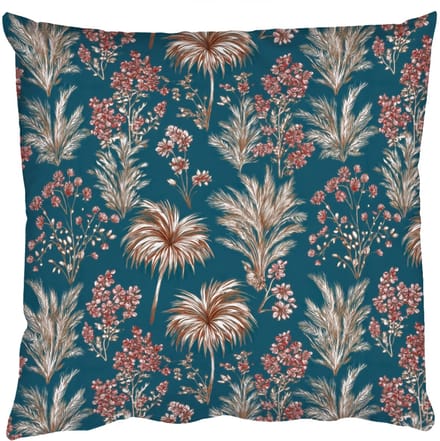 Sierkussens - Kussentjes Woonkamer - 40x40 cm - Botanisch - Patroon - Blauw