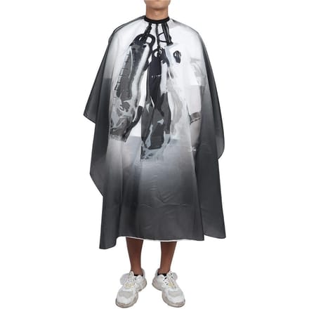Tablier de Coiffure Imperméable Coupe de Cheveux Salon Barber Cape gray