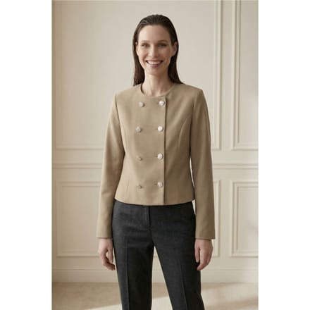 Op maat gemaakte korte button-up tweedjasje