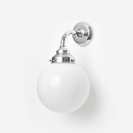 Wandlamp Bol Ø 20 Curve Chroom - Art Deco Trade