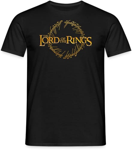 The Lord Of The Rings Logo En Ring Inscriptie T-Shirt Heren