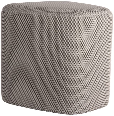 Leitmotiv Poef Retro Mesh - Muisgrijs - 36x36x36cm - Modern