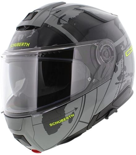 Schuberth C5 Systeemhelm Globe glans grijs zwart - Maat 55