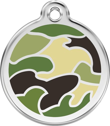 Red Dingo Hondenpenning 38 mm camouflage groen