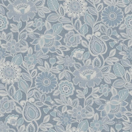 Boråstapeter Vliesbehang 38760 - Borosan Hem - Botanisch Grijs - 53cm x 11.20m