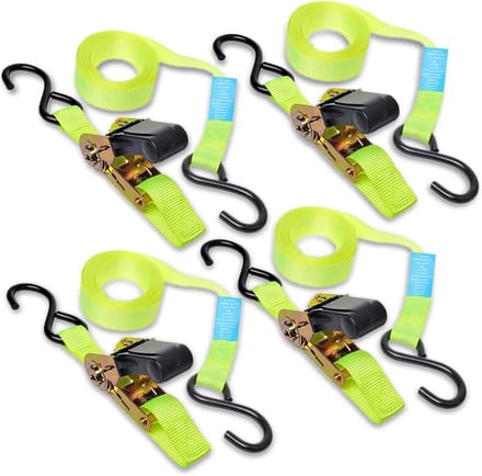 Spanbanden Set 4 Stuks met Ratel - 5 Meter Lengte - Veilige Bevestiging tot 500 kg