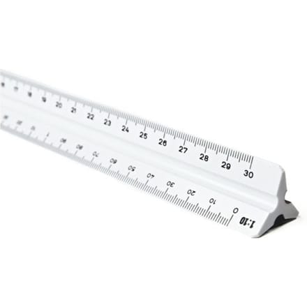 Aristo 30cm Driekhoekslineaal Werktuigbouwkunde (F) 1:2.5:5:10:20:50:100