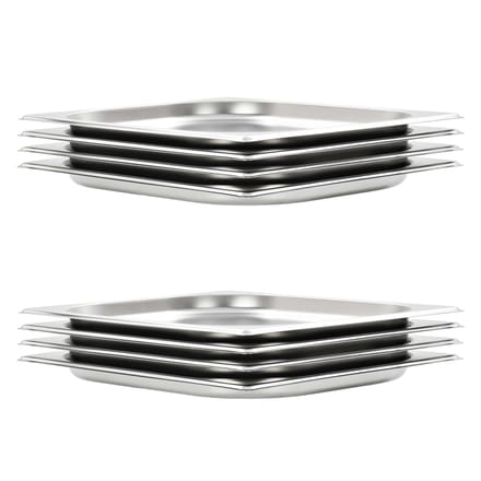 vidaXL - Gastronormbakken - 8 - st - GN - 1/2 - 20 - mm - roestvrij - staal