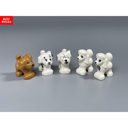 MOC Bakstenen Kleine Hond Serie Chihuahua Franse Bulldog Poedel Gemonteerd Bouwstenen Kinderspeelgoed Poppetje