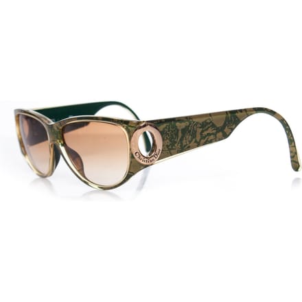 Christian Dior Vintage zonnebril in groen en goud.