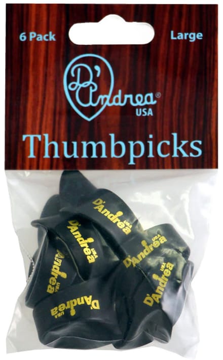 D'Andrea - Large - Duimplectrum - Zwart - 6-pack