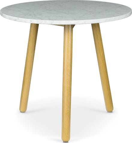Lanterfant® Flo L- Bijzettafel - Carrara Marmer - Eikenhout