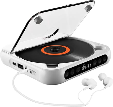 Draagbare CD-speler met Bluetooth, Oplaadbaar, Inclusief Hoofdtelefoon
