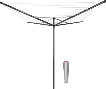 Brabantia Topspinner Droogmolen - met Metalen Grondanker - 50 m - Anthracite