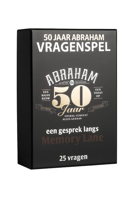 Abraham vragen spel | Verjaardag | 50 jaar | Vragenspel | 25 vragen