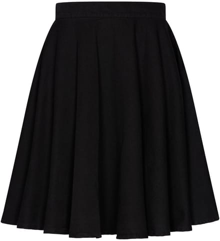 Succubus Clothing Suzy Denim 50's Swing Rok Zwart