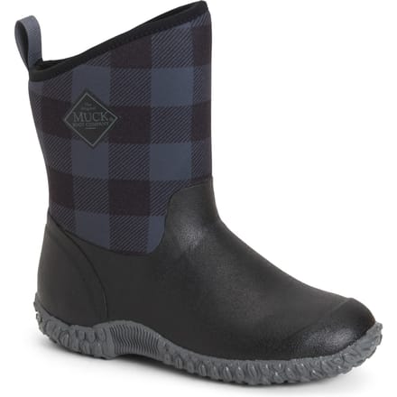 Muck Boot Muckster II Mid | Zwart/Grijs Ruit - Regenlaarzen - Maat 38 -