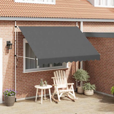 vidaXL - Luifel - handmatig - uittrekbaar - 300 - cm - antraciet