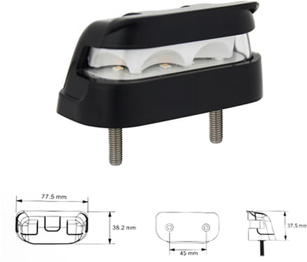 Kentekenverlichting LED IP67 incl. kabel 12/ 24V