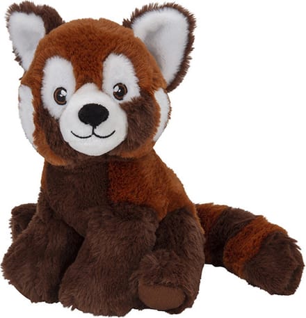 Nature Planet pluche knuffel rode panda beer - 21 cm - Speelgoed knuffeldieren