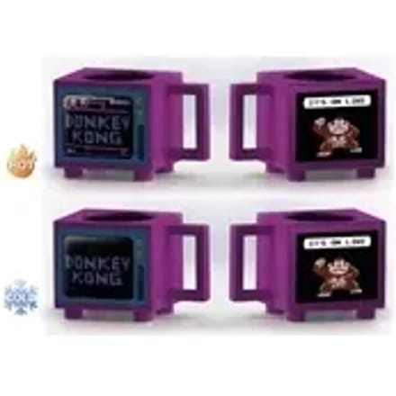 Mok voor kinderen World Trade and Technologies Donkey Kong 3D Retro Tv (x4)