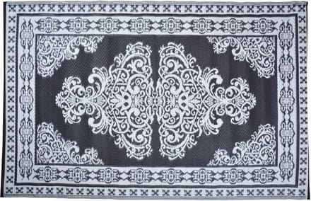 Tapijt - Tuintapijt - Perzisch - zwart/wit - 186x120cm