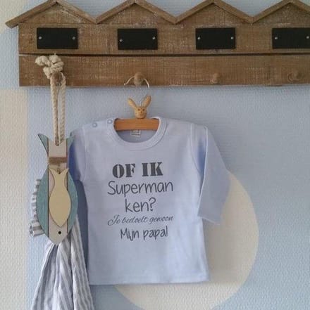 shirt baby met tekst eerste vaderdag papa