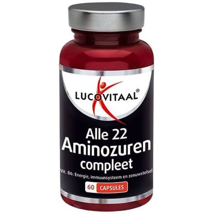 Lucovitaal Sportsvoeding: Voedingssupplement Compleet Alle 22 Aminozuren met 60 Capsules voor Spierbehoud