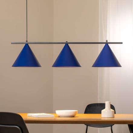 Eko-Light Kapitale hanglamp, blauw, 3-lamps, Ø 32 cm, GX53