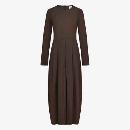 Jackie Dress/LS Technical Jersey | Dark Brown - Dark Brown / S