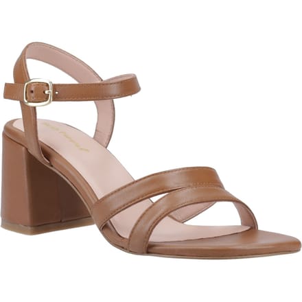 Hush Puppies Nalani Leren Damessandalen In Het Bruin