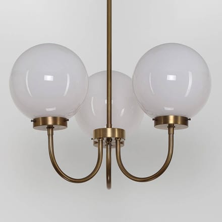 Berliner Messinglampen Messing-kroonluchter D119, 3-lamps