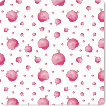 Muismat 20x20 cm - Mousepad Granaatappel - Fruit - Design - Muismatten