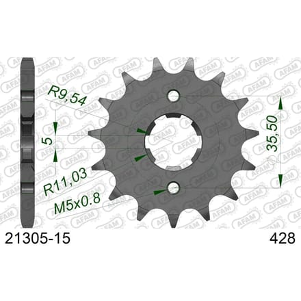 Tandwiel Afam 428 15 dents