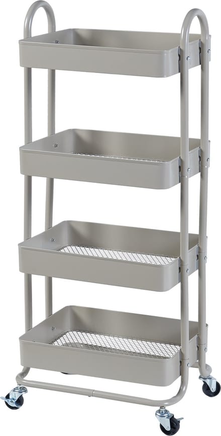 Keukentrolley Pyhäntä met 4 manden 103,5x46x35 cm camel [en.casa]