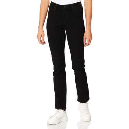 Lee Marion Black Rinse Jeans Maat: W27L33 | Straight Broeken Outlet | Dames | Zwart