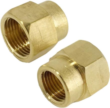 2-delige Messing Kraan Connector Set voor Slang met Verloopnippel en BSP Draad Aansluiting (1/4" naar 3/8")