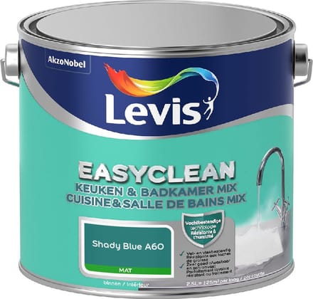 Levis - Easyclean Keuken & Badkamer Mix - Shady Blue A60 - Mengverf - 2,5 L