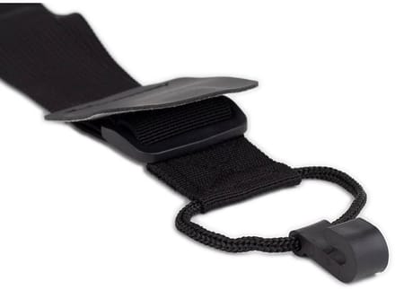 Gaucho GST-40-BK classic guitar strap, with soundhole hook, black nylon, 40 mm. wide