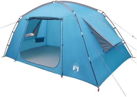 vidaXL - Huisje - Tent - 6-persoons - Blauw - Polyester