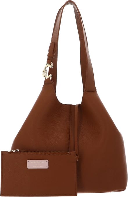 COCCINELLE Leren schoudertas C-Easy Shopper Cuir Lichtbruin