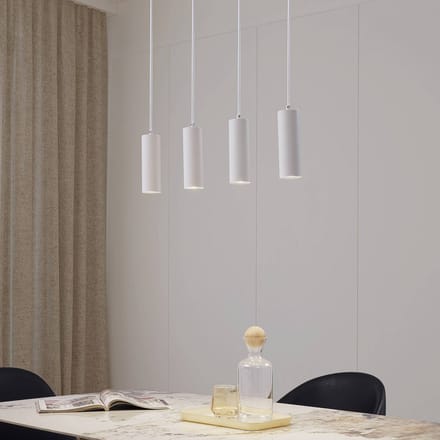 Lindby - hanglamp - 4lichts - Metaal - H: 18 cm - GU10 - wit
