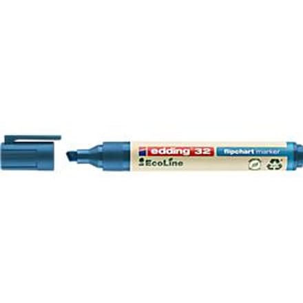 Edding 32 EcoLine flipchartmarker, navulbaar, 10 st., blauw