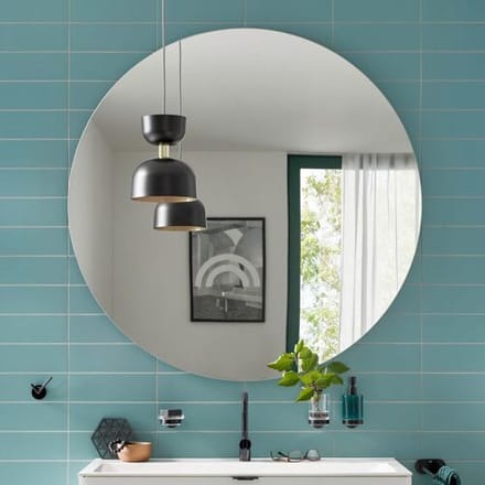Emco Pure LED bathroom mirror Ø 60 cm with mirrored surface