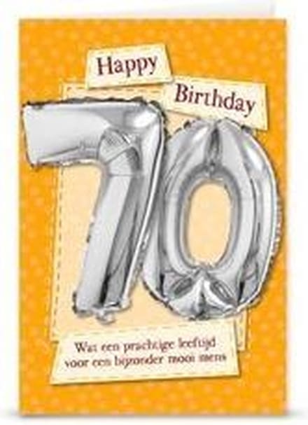 Miko - Kaart - Leeftijdballon - 70 Jaar
