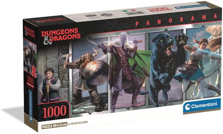 Clementoni - Puzzel - 1000 Stukjes - Dungeons & Dragons Panorama - Puzzel Voor Volwassenen